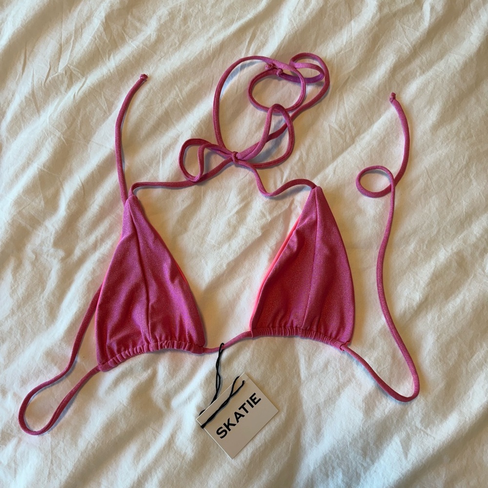 Skatie Pink Bikini Top